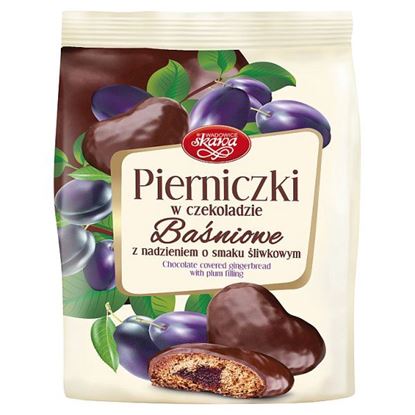 Wadowice Skawa Pierniczki w czekoladzie baśniowe z nadzieniem o smaku śliwkowym 150 g