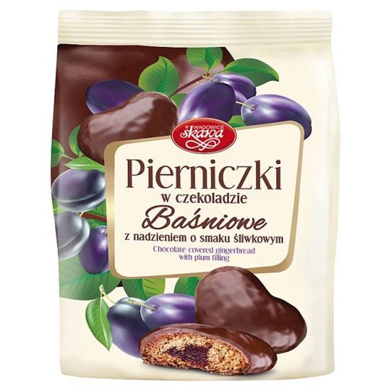 Wadowice Skawa Pierniczki w czekoladzie baśniowe z nadzieniem o smaku śliwkowym 150 g